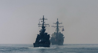 美以海軍在紅海舉行聯合演習
